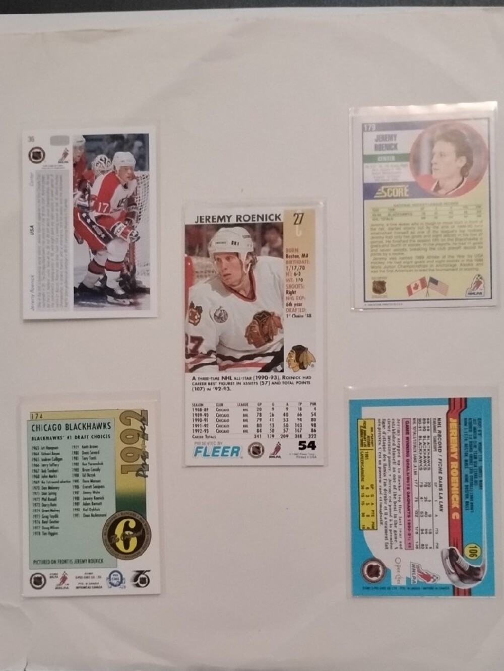Jeremy Roenick Rookie Card / Hockey Trading Card Collection - Picture 9 of 14